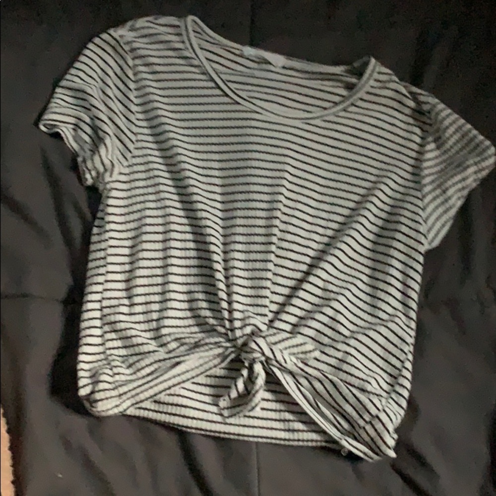 black and white striped tank top